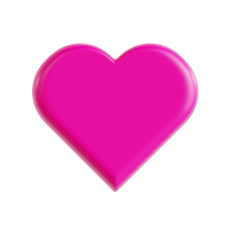 Hot Pink Love Emoji  3D Icon