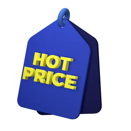 Hot Price Tag  3D Illustration