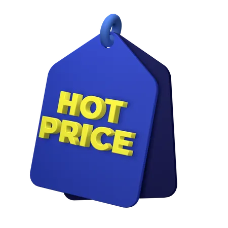 Hot Price Tag 3D Illustration