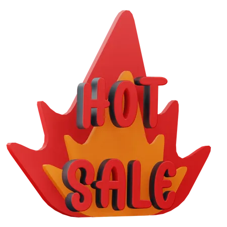 3 D Illustration Hot Sale Logo Text With Transparent Background 3D Icon