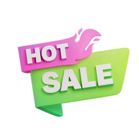 Hot Sale Sign  3D Icon