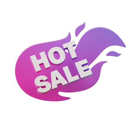 Hot Sale Sign  3D Icon