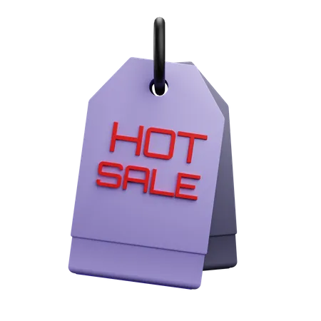 3 D Render Hot Sale Tag With Transparent Background 3D Icon