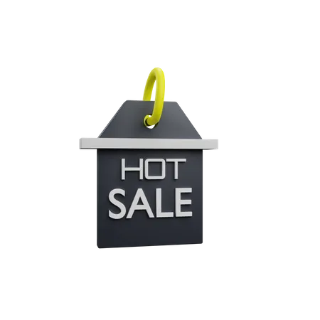 3 D Render Hot Sale Tag With Transparent Background 3D Icon