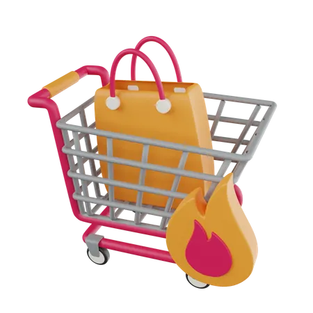 Hot Shopping  3D Icon