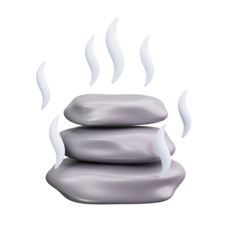 Hot Stone Massage  3D Icon