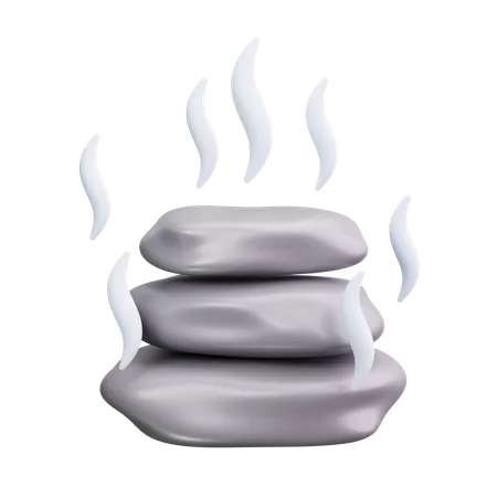 Hot Stone Massage  3D Icon