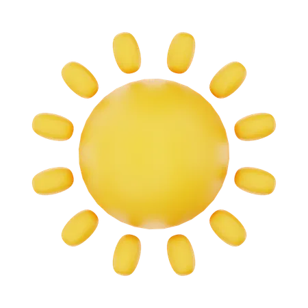 Hot Sun  3D Icon