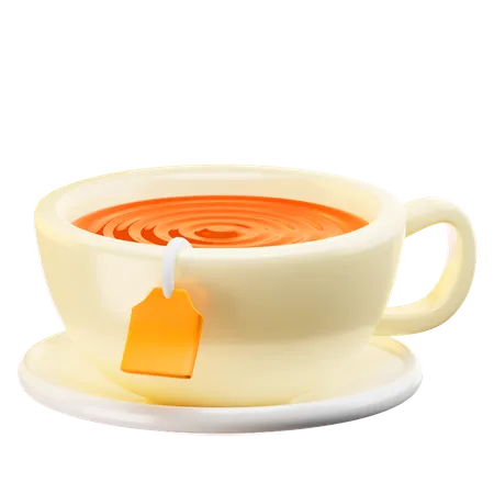 Hot Tea Icon 3 D Icon Drink Isolated On Transparent Background 3 D Illustration High Resolution 3D Icon