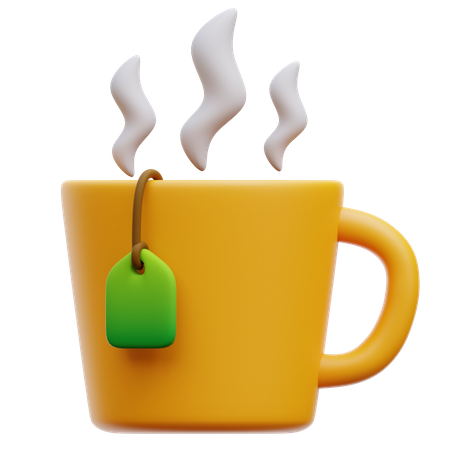Hot Tea 3D Illustration
