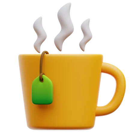 Hot Tea 3D Illustration