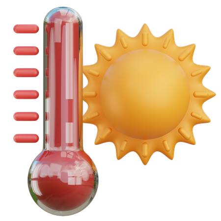 Hot Temperature  3D Icon