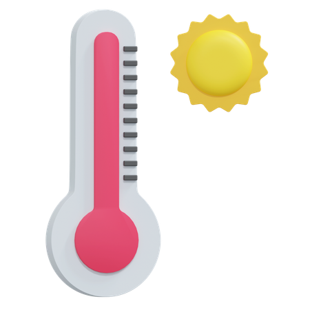 Hot Temperature  3D Icon