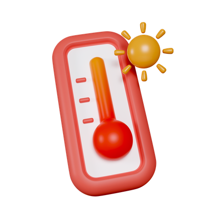 Hot Temperature  3D Icon