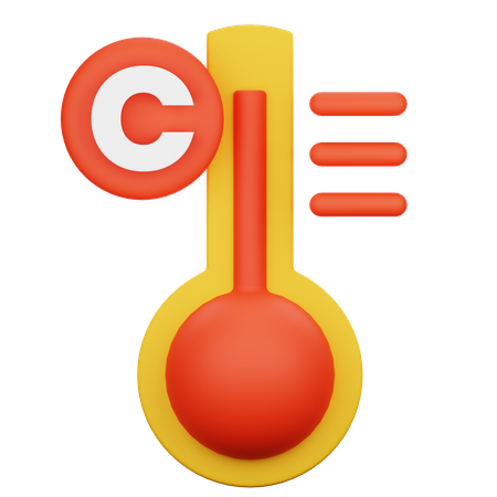 Hot Temperature  3D Icon