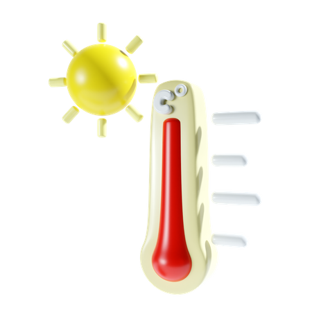 Hot Temperature  3D Icon