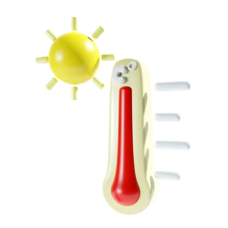 Hot Temperature  3D Icon