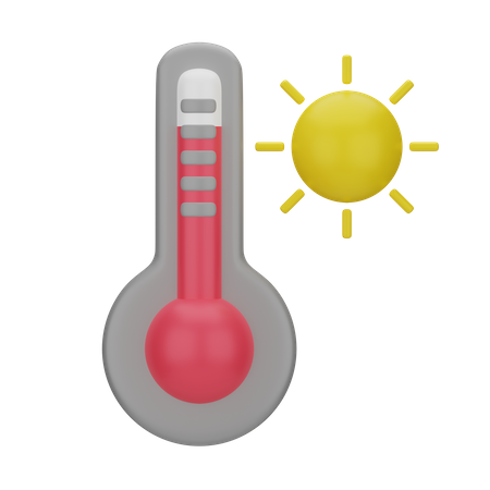 Hot Temperature  3D Icon