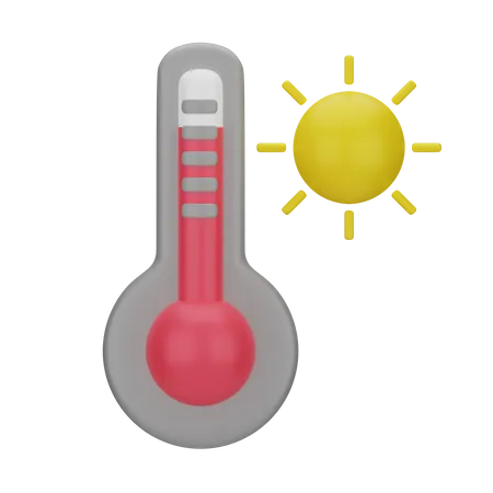 Hot Temperature  3D Icon