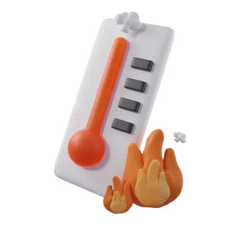 Hot Temperature  3D Icon