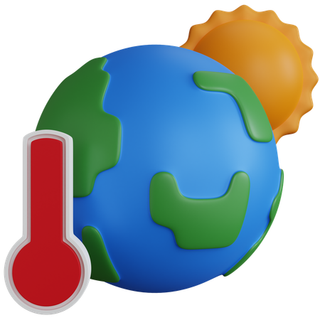 Hot Temperature  3D Icon