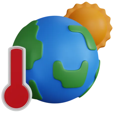 Hot Temperature  3D Icon