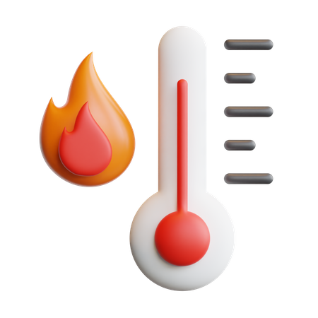 Hot Temperature  3D Icon