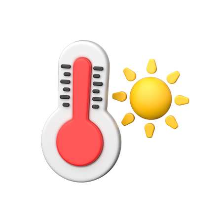 Hot Temperature  3D Icon