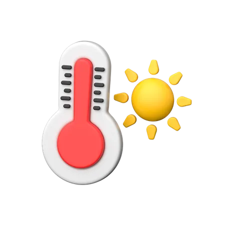 Hot Temperature  3D Icon