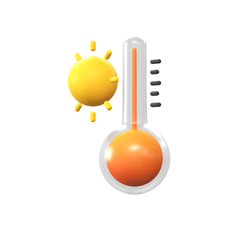 Hot Temperature  3D Icon