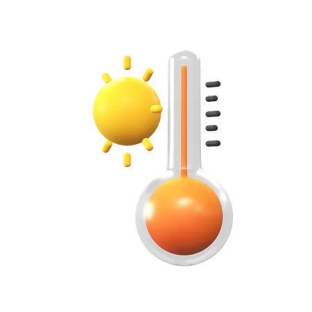 Hot Temperature  3D Icon