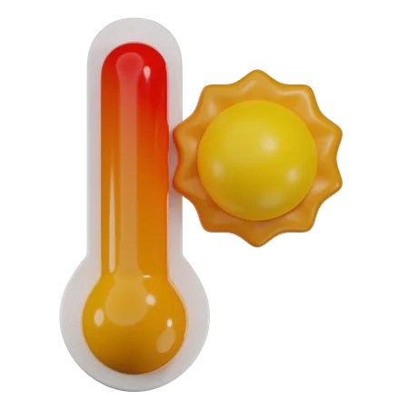 Hot Temperature  3D Icon