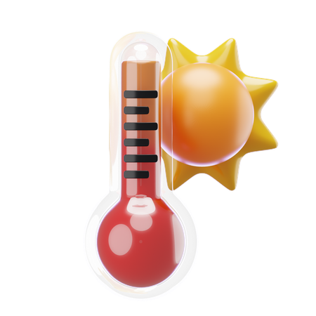 Hot Temperature  3D Icon