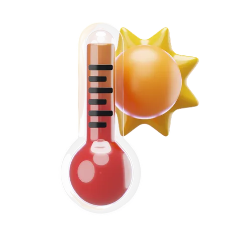 Hot Temperature  3D Icon