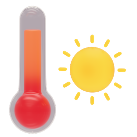 Hot Temperature  3D Icon