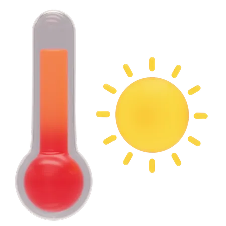 Hot Temperature  3D Icon