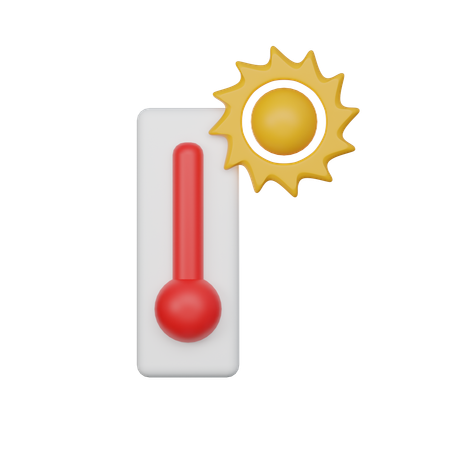 Hot Temperature  3D Icon