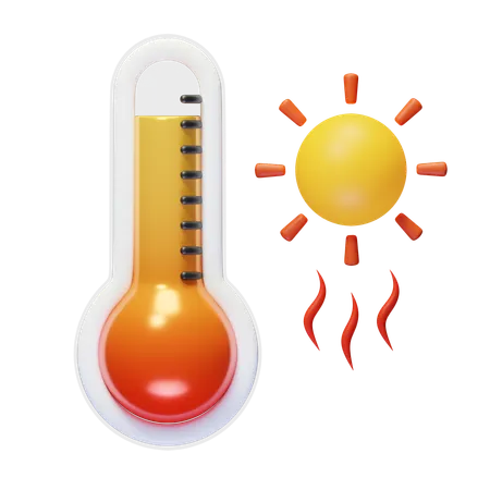 Hot Temperature  3D Icon