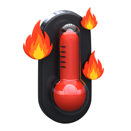 Hot Temperature  3D Icon