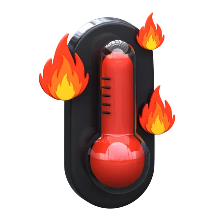 Hot Temperature  3D Icon