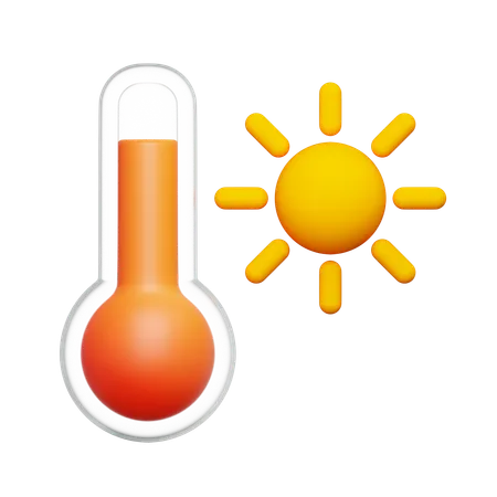 Hot Temperature  3D Icon