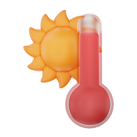 Hot Temperature  3D Icon