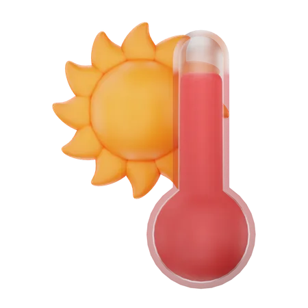 Hot Temperature  3D Icon