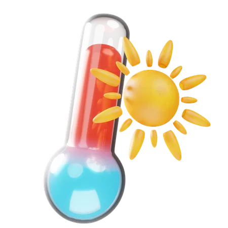 Hot Temperature  3D Icon