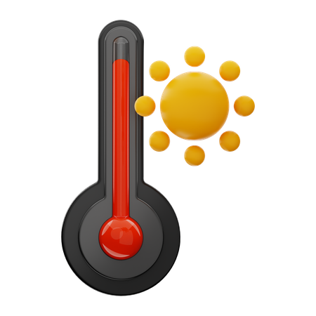 Hot Temperature  3D Icon