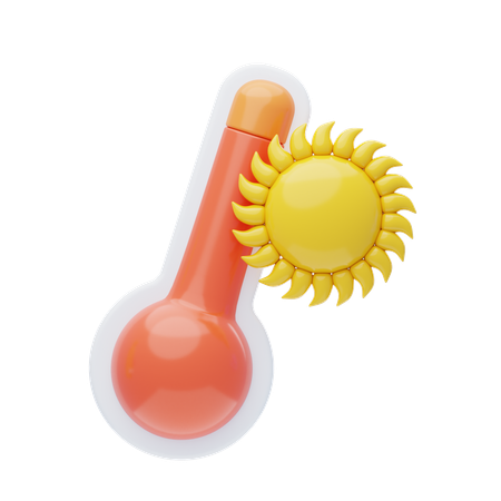 Hot Temperature  3D Icon