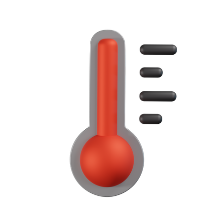 Hot Temperature  3D Icon