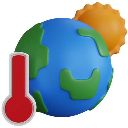 Hot Temperature  3D Icon