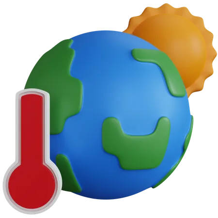 Hot Temperature  3D Icon