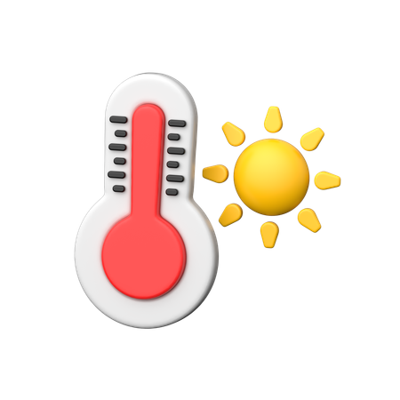 Hot Temperature  3D Icon